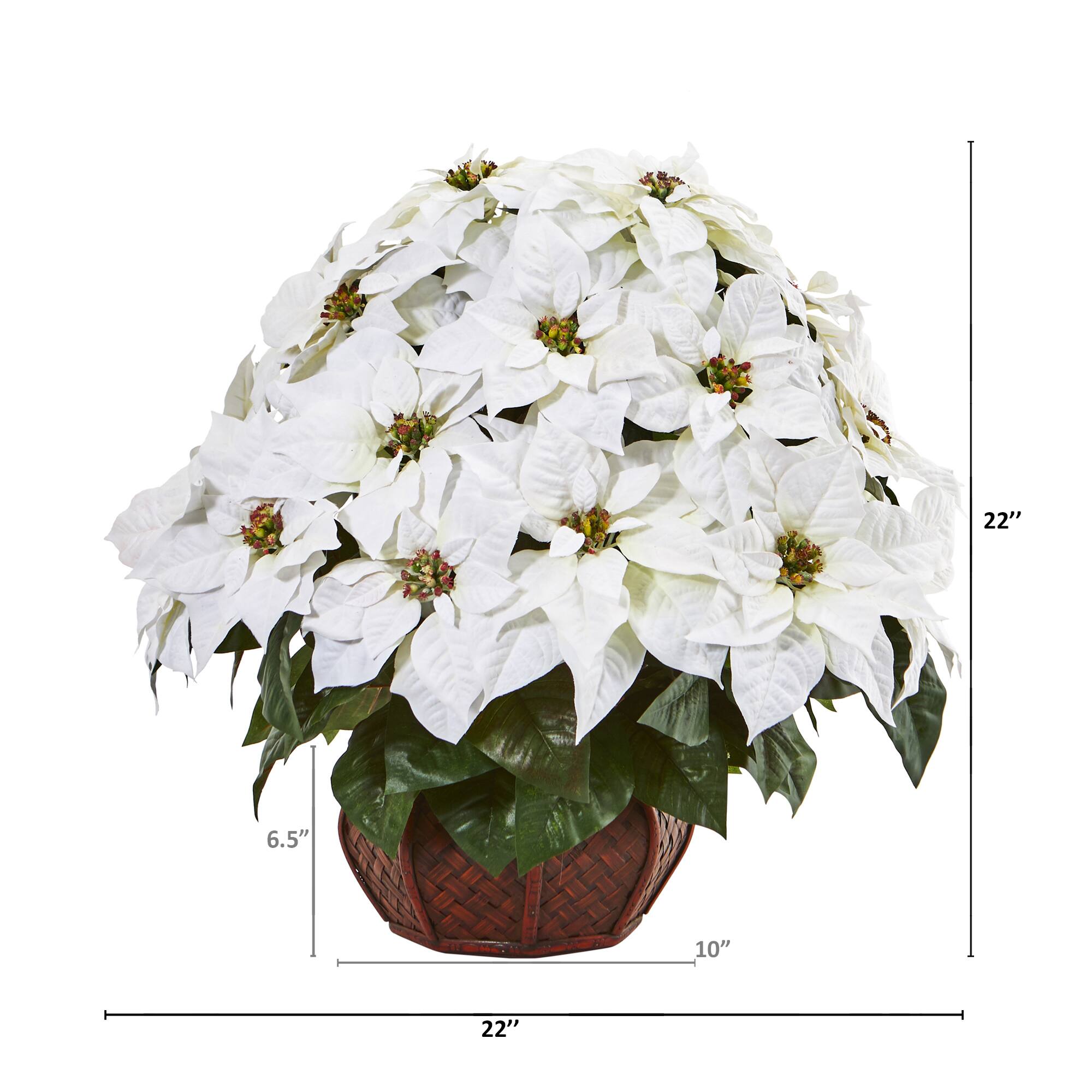 22" Poinsettia Arrangement in Decorative Planter